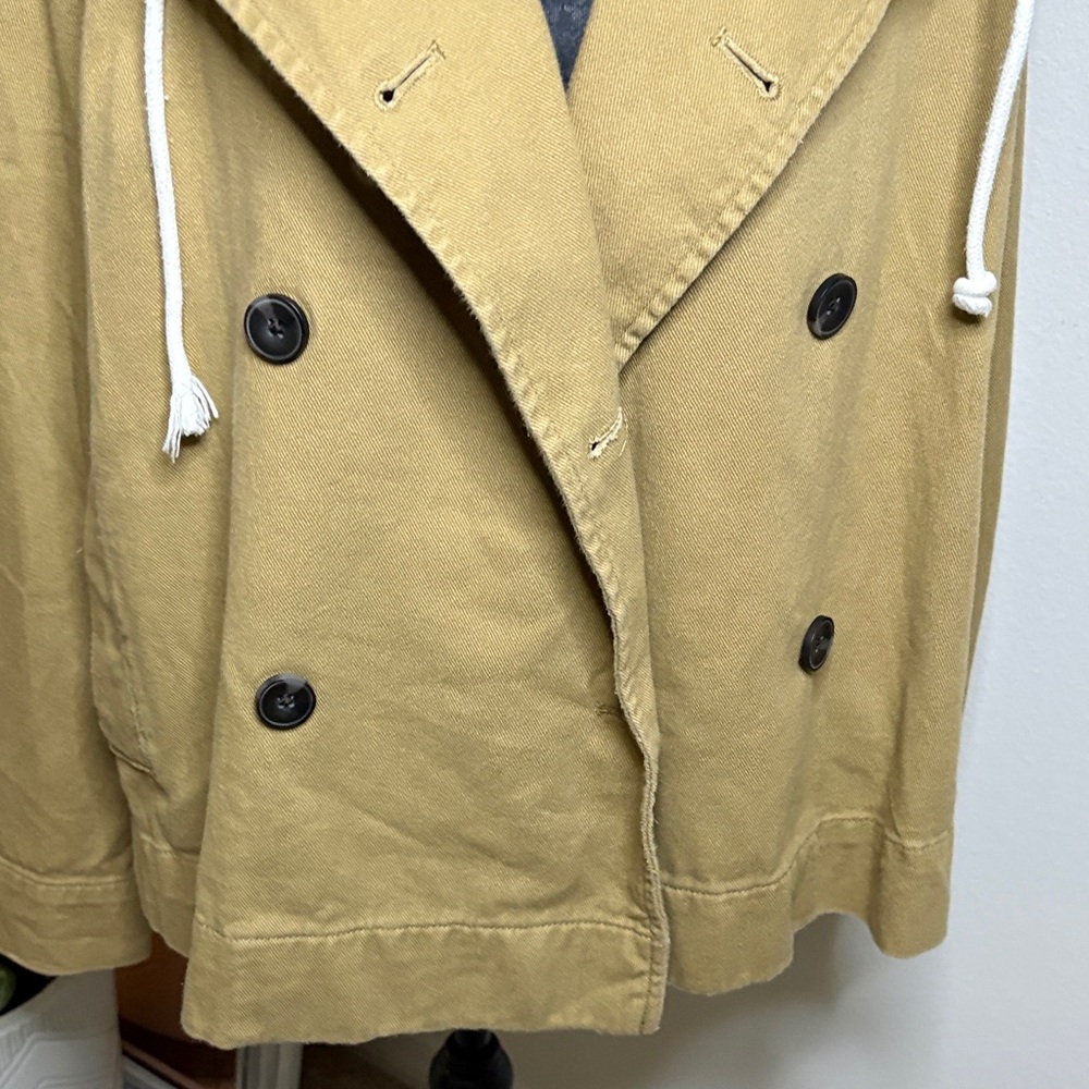 FREE ASSEMBLY Stylish Tan Hooded Trench Coat for Women - Picture 3 of 10